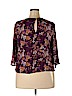 Xhilaration 100% Rayon Purple Long Sleeve Blouse Size XXL - photo 2