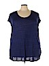 Ava & Viv Purple Short Sleeve Top Size 3X - photo 1