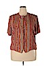 Kathy Che 100% Polyester Red Short Sleeve Blouse Size 18 - photo 1