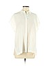 Vince. 100% Silk White Short Sleeve Silk Top Size S - photo 1