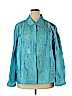 Coldwater Creek 100% Silk Blue Jacket Size 2X - photo 1
