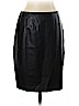 Ann Taylor 100% Polyester Black Faux Leather Skirt Size 12 (petite) - photo 1