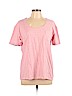Burberry Brit 100% Cotton Pink Short Sleeve T-Shirt Size L - photo 1