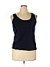 Lauren by Ralph Lauren Blue Sleeveless Silk Top Size XL - photo 1