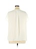 H&M 100% Polyester Ivory Short Sleeve Blouse Size 14 - photo 2