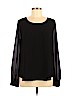 Bellatrix 100% Polyester Black Long Sleeve Blouse Size M - photo 1