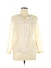 Ann Taylor 100% Polyester Ivory Long Sleeve Blouse Size XL (petite) - photo 1