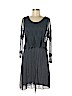 Carla Conti 100% Silk Gray Cocktail Dress Size M - photo 1