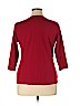St. John's Bay 100% Cotton Red 3/4 Sleeve T-Shirt Size XL - photo 2