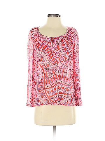 Trina Turk Long Sleeve Silk Top (view 1)