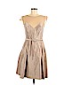 Theia 100% Acetate Tan Cocktail Dress Size 6 - photo 1