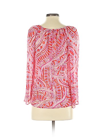 Trina Turk Long Sleeve Silk Top (view 2)