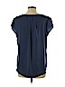 H&M 100% Polyester Blue Short Sleeve Blouse Size 10 - photo 2