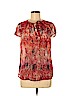 Liz Claiborne 100% Polyester Red Short Sleeve Blouse Size M (petite) - photo 1