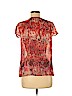 Liz Claiborne 100% Polyester Red Short Sleeve Blouse Size M (petite) - photo 2