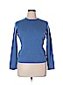 Pure Collection 100% Cashmere Blue Cashmere Pullover Sweater Size 16 - photo 1