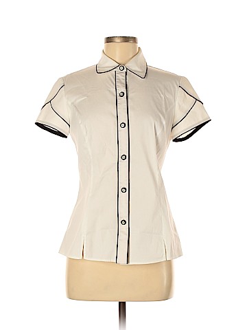 Lafayette 148 New York Short Sleeve Button-Down Shirt (view 1)