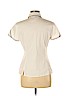 Lafayette 148 New York White Short Sleeve Button-Down Shirt Size 6 - photo 2