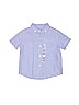 The Children's Place 100% Cotton Solid Blue Short Sleeve Button-Down Shirt Size 9-12 mo - photo 1