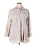 INC International Concepts 100% Linen Tan Long Sleeve Button-Down Shirt Size 24 - photo 1