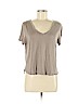 H&M 100% Viscose Brown Short Sleeve T-Shirt Size M - photo 1