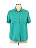 Coldwater Creek 100% Tencel Teal Short Sleeve Button-Down Shirt Size 1X - photo 1