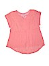 Assorted Brands 100% Rayon Solid Pink Short Sleeve Top Size L (kids) - photo 1
