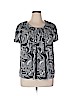 Style&Co Black Short Sleeve Top Size 1X - photo 1