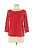 Eileen Fisher 100% Cotton Red 3/4 Sleeve T-Shirt Size M - photo 1