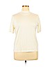 Winter Silks 100% Silk Ivory Short Sleeve Silk Top Size XL - photo 1