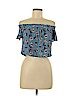 Forever 21 100% Rayon Blue Short Sleeve Blouse Size S - photo 1