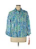 Ruby Rd. Blue Long Sleeve Button-Down Shirt Size 16W - photo 1