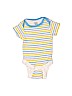 Gerber 100% Cotton Stripes Blue Short Sleeve Onesie Size Newborn - photo 1