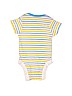 Gerber 100% Cotton Stripes Blue Short Sleeve Onesie Size Newborn - photo 2