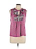 Ann Taylor LOFT Outlet 100% Cotton Pink Sleeveless Top Size L (petite) - photo 1