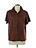 Kathy Ireland 100% Polyester Brown Short Sleeve Blouse Size 1X - photo 1