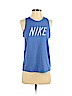 Nike 100% Polyester Blue Active Tank Size S - photo 1