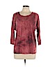Lane Bryant Red 3/4 Sleeve Top Size 10 - 12 Plus - photo 1