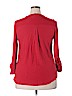 Merona 100% Rayon Red Long Sleeve Button-Down Shirt Size XXL - photo 2