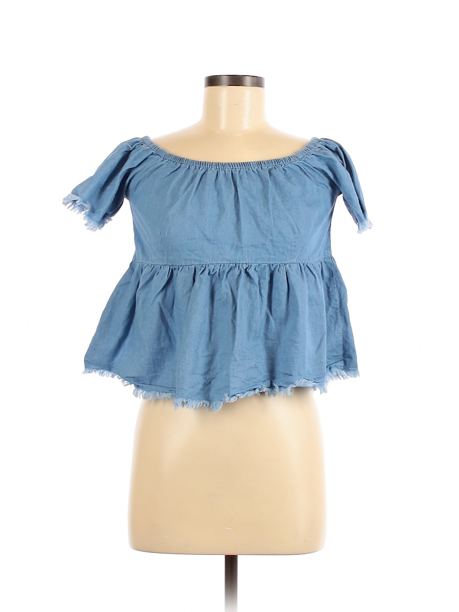 Forever 21 Women Blue Short Sleeve Blouse M | eBay