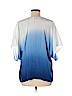 Ecru 100% Silk Blue Short Sleeve Silk Top Size M - photo 2