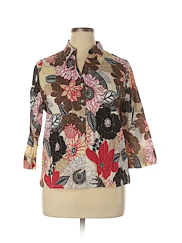 Alfred Dunner 3/4 Sleeve Button-Down Shirt (view 1)