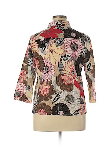 Alfred Dunner 3/4 Sleeve Button-Down Shirt (view 2)