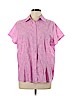 Sarah Bentley Pink Short Sleeve Button-Down Shirt Size XL - photo 1