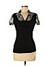 Charlotte Russe 100% Polyester Black Short Sleeve Top Size M - photo 1