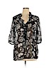 Old Navy 100% Polyester Black 3/4 Sleeve Blouse Size XL - photo 1