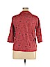 IZOD 100% Cotton Orange 3/4 Sleeve Top Size 1X - photo 2