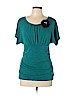 Iz Byer Teal Short Sleeve Top Size L - photo 1