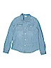 Crewcuts 100% Cotton Blue Long Sleeve Button-Down Shirt Size 12 - photo 1