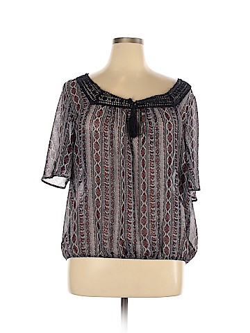 Maurices Short Sleeve Blouse (view 1)
